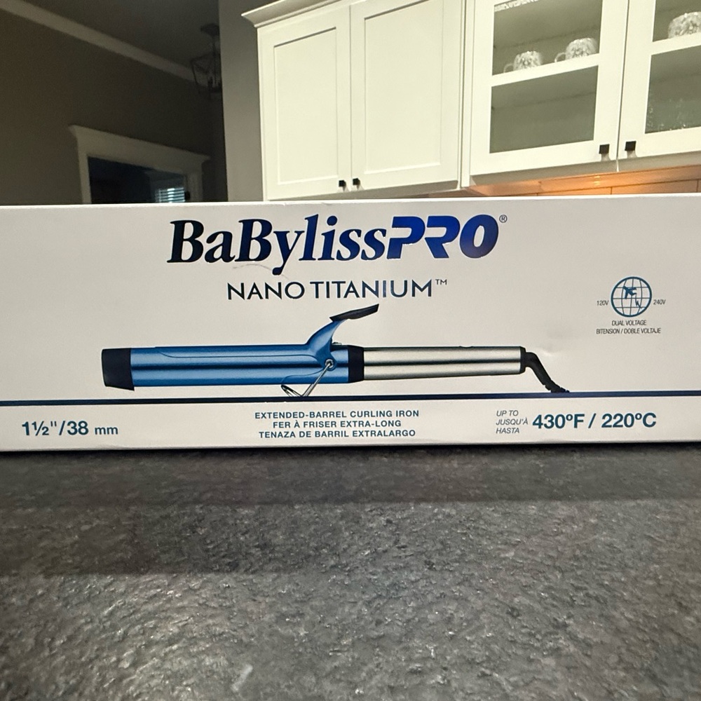 BaBylissPRO Nano Titanium Blue Curling Wand